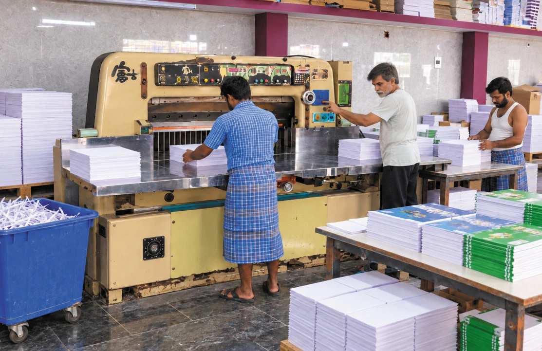 Heavy-duty cutting machine and operator